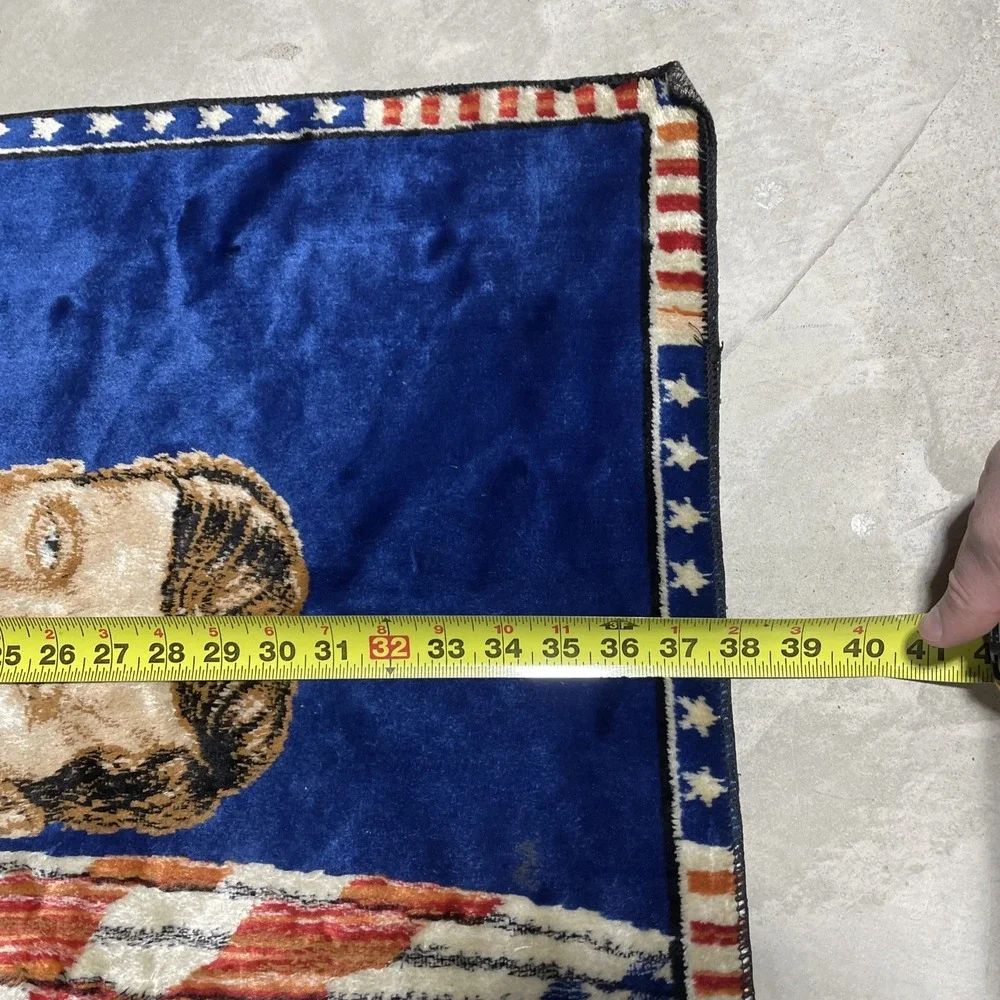 VTG 1964 John F Kennedy Ramallah Trading Co. Tapestry Rug Banner 20X38 Wall Art